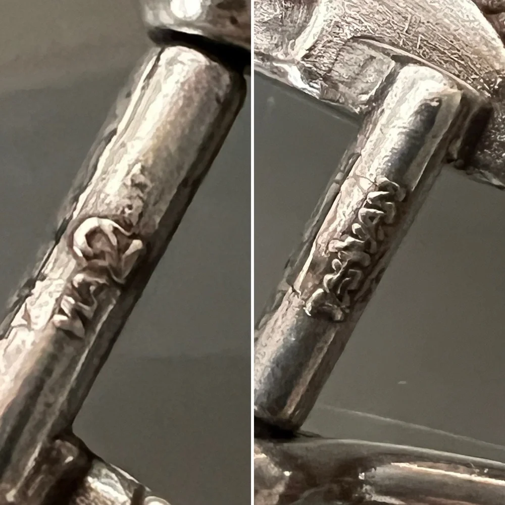 🩶Vintage Concho Leather Belt with Silver Accents & Removable Silver Buckle | S/M - Picture 4 of 16